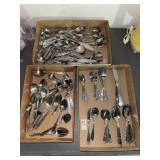 3 Flats of Assorted Flatware