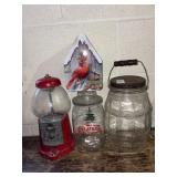 Lot of jars, containers, candy dispenser
