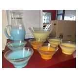 Vintage Blendo yellow frosted serving bowl, 6
