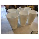 6 Milk glass grap pattern