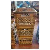 Three Johnstown Sani Dairy Milk Crates