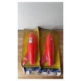 Lot of 2 Vintage Riviera Torpedo Orange Fin