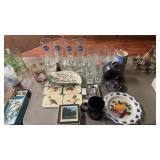 Blue Moon Glasses, Bird Coasters and Decorative