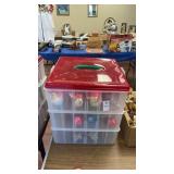 Tote of Christmas Bulb Decorations