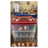 Tote of Christmas Bulb Decorations