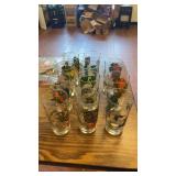 Vintage 12 Days of Christmas Glasses