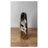 Wm A Rogers Enameled CALLA LILY Bud Vase Gold