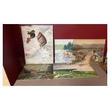 Lot of Painted Canvases
