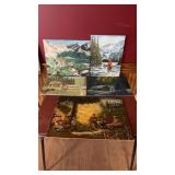 Lot of Painted Canvases