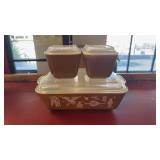 Vtg Pyrex Early American Casserole and