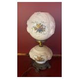 Gone With The Wind Floral Hurricane Lamp