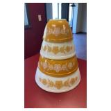 Vintage Pyrex Butterfly Gold Mixing Nesting Bowls