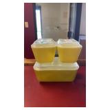 Vintage 3 Pc Pyrex Olive Green Refrigerator