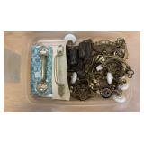 Vintage Brass & Porcelain Hardware