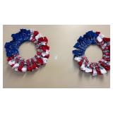 2 Patriotic Bandana Wreaths