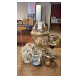 Crackled Glass Candle Holders