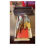 Pabst Cheese Box and Butter Knives