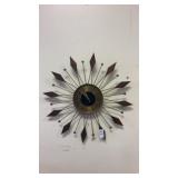 Welby Mid-Century Modern starburst wall clock