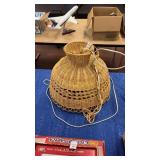 Vintage Wicker Ceiling Light