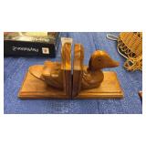 Wooden Mallard Duck Bookends