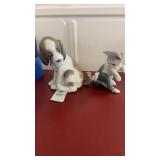 Lladro Porcelain Dog & Cat Figurines