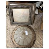 Picture frames & vintage flush mount ceiling