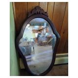 Wooden frame mirror 38" tall