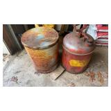 Vintage Red Metal safety gas can (5gal) and metal