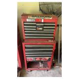 Craftsman Red rolling tool chest featuring a