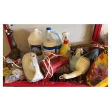 Cleaning Supplies, Table Lamps, and Portable