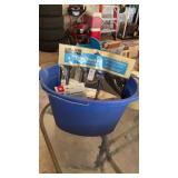 Water bucket with assorted paint brush sets
