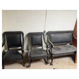 Antique Victorian claw foot Rocker, Chair, and