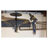 Two vintage RC-craft wooden planes