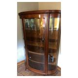 Vintage Curved China Cabinet 48in. wide 56in.