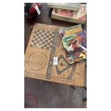 Vintage 1953 Big 4 chest of games and MARVEL