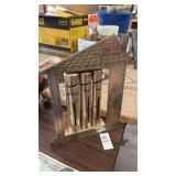 Vintage Brass-tone metal money counter from FNB