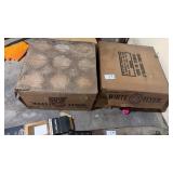 Two boxes of White Flyer clay targets