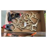Lot of metal locking C-clamp pliers