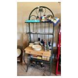 Green Metal Bakerï¿½s Rack NO CONTENTS