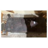 Vintage wooden carpenters tool chest with