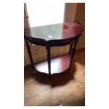 Cherry Half Moon Console Table