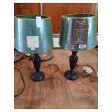 Pair of lamps 19" tall