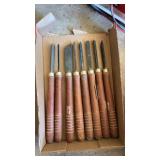 Vintage set of craftsman wood turning chisels