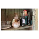 Lot of Vintage Coke Bottles and Misc. items