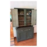 Vintage Stepback Cupboard 49x18x81in.