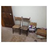Vintage chairs &dresses & bed& contents in room