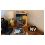 2 Vintage Portable TVs, Lamp, etc.