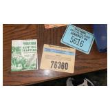 Furtakerï¿½s/Trapping Licenses and assorted hunting