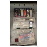 Lot of fishing lures and accessories