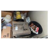 Assorted tools, universal jig, snips, wire, etc.